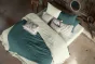 Housse de couette double gaze de coton 260 x 240 cm – Gaia Vert d'eau