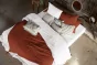 Housse de couette double gaze de coton luxe 240 x 220 cm Gaia Blanc