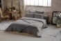 Pack double gaze de coton housse de couette 260 x 240 cm + 2 taies d'oreiller 50 x 70 anthracite Anthracite