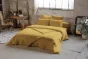 Housse de couette double gaze de coton 260 x 240 cm – Gaia Jaune safran