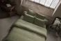 Pack double gaze de coton luxe housse de couette 260 x 240 cm + 2 taies d'oreiller 60 x 60 Romarin