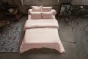Housse de couette double gaze de coton 260 x 240 cm – Gaia Rose guimauve