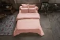 Housse de couette double gaze de coton luxe 240 x 220 cm Gaia Rose pêche