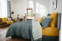 Drap Plat Soline 100% lin lavé – 270 x 300 cm – Eucalyptus