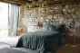 Drap housse 180 x 200 cm – Lin lavé Soline Ardoise - Bonnet 30 cm
