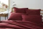 Taie d'oreiller gaze de coton tissée 60 x 60 cm gaïa mix Bordeaux
