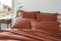 Taie d'oreiller gaze de coton tissée 60 x 60 cm gaïa mix Terracotta