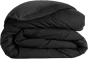 Housse de couette 2 personnes 260 x 240 cm coton 57 fils Lina Noir