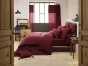 Taie de traversin gaze de coton 85 x 185 cm gaia lie de vin Bordeaux
