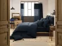 Housse de couette 200 x 200 cm en double gaze de coton – Bleu marine