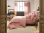 Housse de couette double gaze de coton luxe 240 x 220 cm Gaia Rose pêche