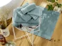 Tapis de bain 50 x 70 cm coton 600 gr Garance bleu glacier