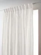Lot de 2 Rideaux Galon Fronceur double Gaze de coton – Blanc – 140 x 240 cm