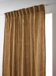 Lot de 2 Rideaux Galon Fronceur double Gaze de coton – Camel – 140 x 240 cm