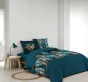 Housse de couette 240 x 220 cm en coton – Alianor Bleu – Imprimé tropical chic