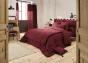 Pack double gaze de coton luxe housse de couette 240 x 220 cm + 2 taies d'oreiller 60 x 60 Bordeaux