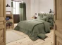 Housse de couette double gaze de coton luxe  240 x 220 cm Gaia Romarin