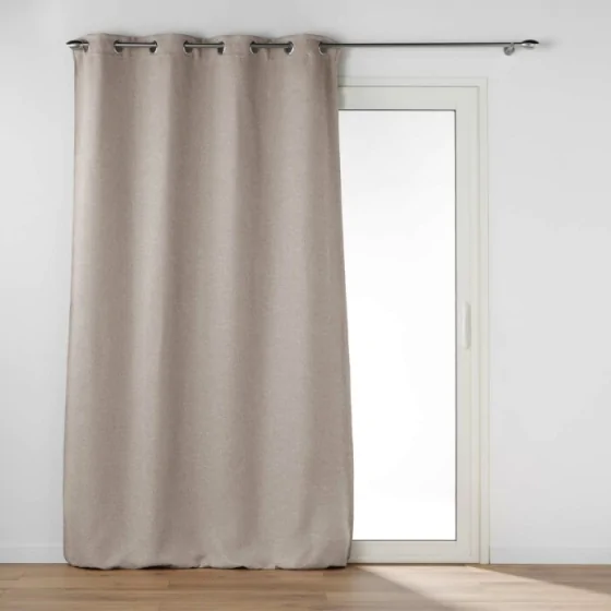 Rideau occultant 140 x 240 cm occultant jacquard Dusky Beige