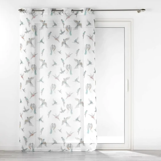 Panneau a oeillets 140 x 240 cm voile sable imprime envolia Sans