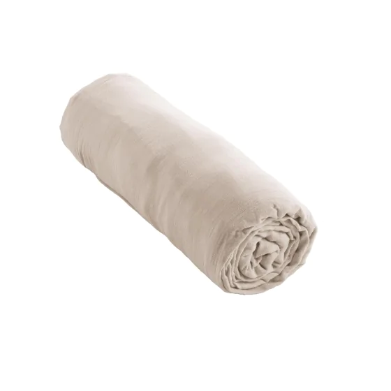 Drap Housse Double Gaze de Coton Pampa – 200 x 200 cm – Bonnet 30 cm