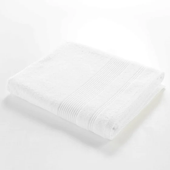Drap de bain 90 x 150 cm eponge unie tendresse Blanc