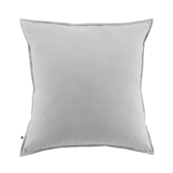 Taie d'oreiller chaude flanelle 63 x 63 cm Candice Gris chambré