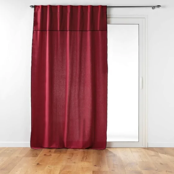 Ridea passant cache-volants en coton 140 x 240 cm Mistraline Bordeaux