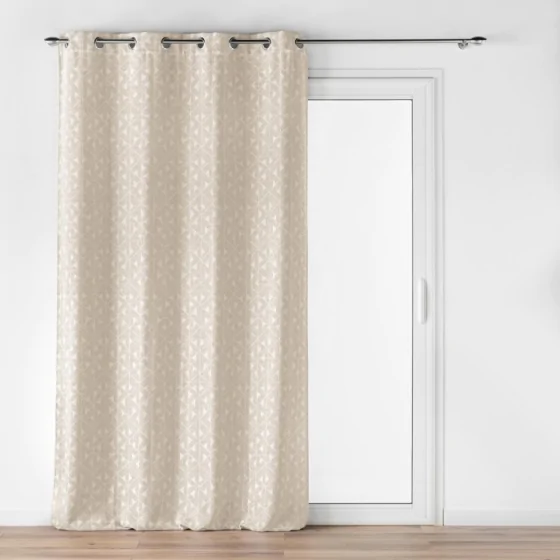 Rideau a oeillets 140 x 260 cm jacquard Gallena Naturel