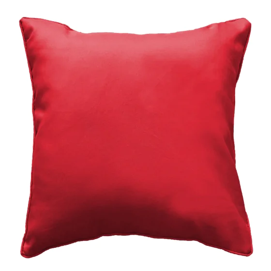 Coussin déhoussable 60 x 60 cm – Essentiel polyester uni Rouge
