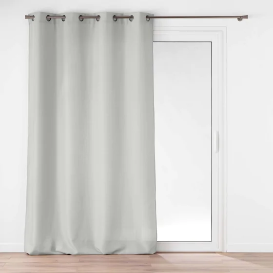 Rideau à œillets 140 x 260 cm – Uni Soline Gris