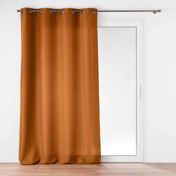 Rideau à œillets 140 x 260 cm – Uni Soline Camel
