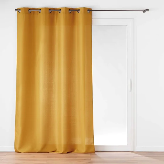 Rideau à œillets 140 x 260 cm – Uni Soline Ocre