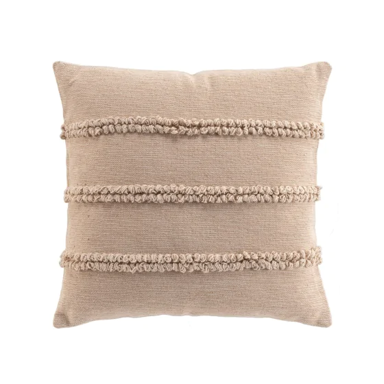 Coussin Déhoussable Compressé 45x45 cm – Fantaisie Hilary – Coton/Polyester Naturel
