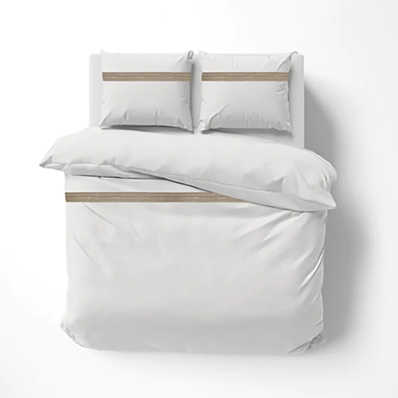  Housse de couette 240 x 220 cm + 2 taies – 95% coton 5% lin – Laly lin