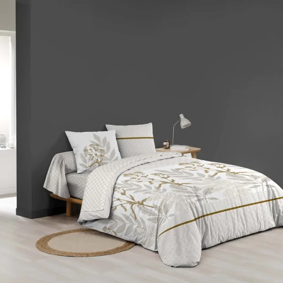  Parure de lit 6 pièces RAONI – 260 x 240 cm – 100% coton – 42 fils/cm²