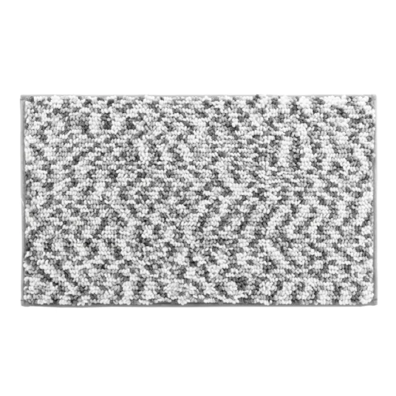 Tapis de bain 45 x 75 cm microfibre tricolore friza Blanc/anthracite