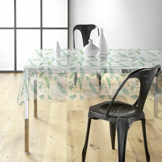Nappe cristal rectangle 140 x 240 cm pvc imprime 14/100e aurea Sans