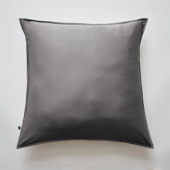 Taie d'oreiller 63 x 63 cm satin de bambou Salomé Anthracite