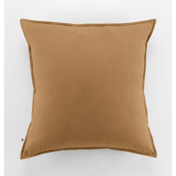 Taie d'oreiller flanelle 63 x 63 cm candice camel Marron
