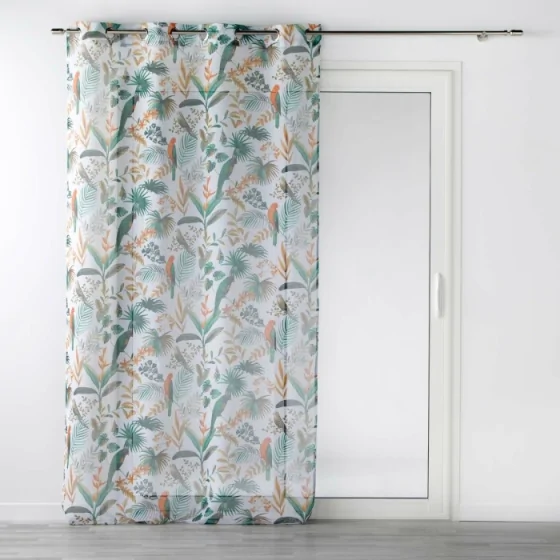 Panneau a oeillets 140 x 240 cm voile sable imprime panis Blanc