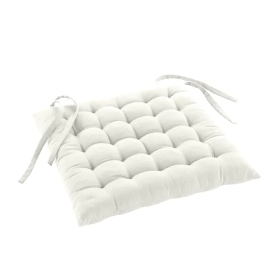 Assise matelassee 38 x 38 cm coton/polyester recycle grs twily Blanc