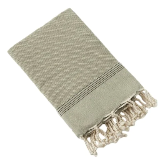 fouta avec franges 100 x 200 cm coton tissé teint ulysse nénuphar