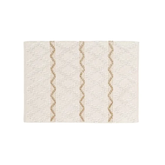 Tapis rectangle 60 x 90 cm coton/polyes fantaisie+fil met belem Sans