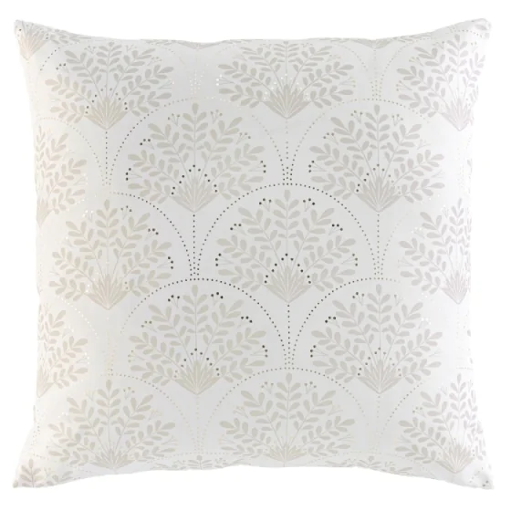 Coussin dehoussable compresse 60 x 60 cm polyester imprime metallise majestia Sans