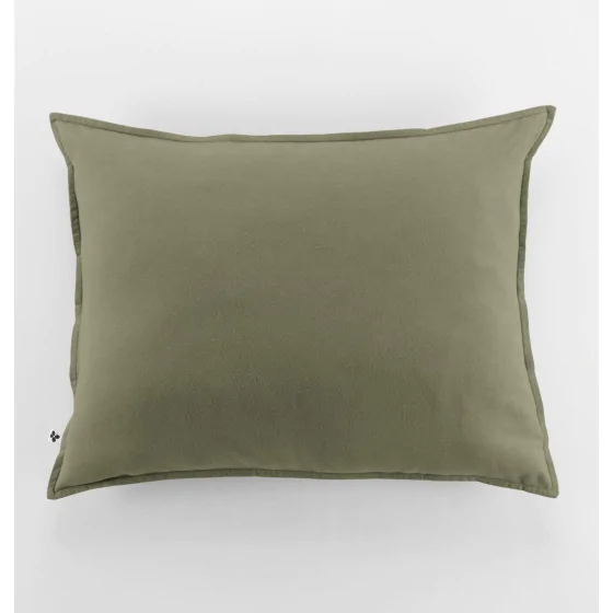 Taie d'oreiller flanelle 50 x 70 cm candice romarin Kaki