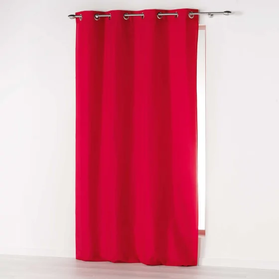 Rideau a oeillets 140 x 280 cm microfibre unie absolu Rouge