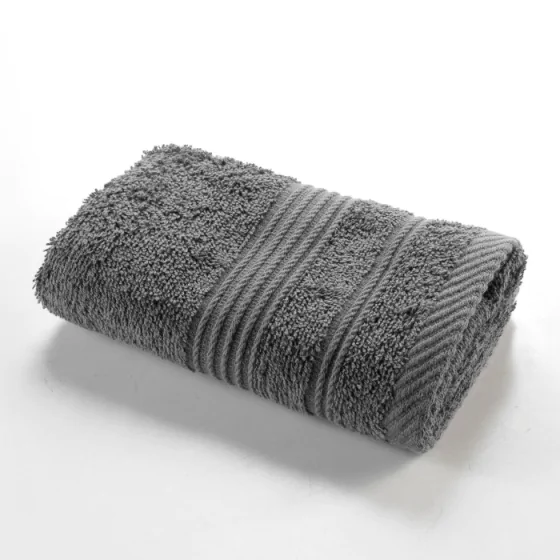 Serviette invite 30 x 50 cm eponge unie tendresse Anthracite