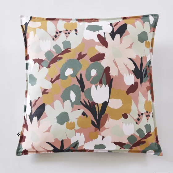 Housse de coussin 60 x 60 cm polyester imprimé + enduction léane Multicolore