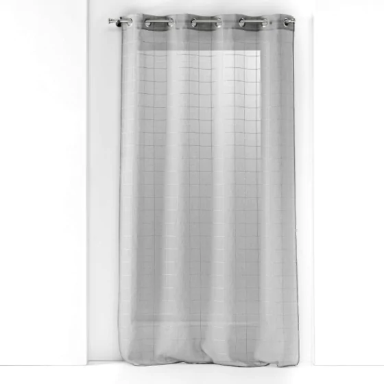Panneau a oeillets 140 x 240 cm voile sable fantaisie eulalie Gris