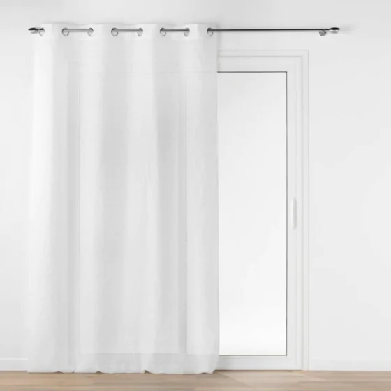 Panneau a oeillets 140 x 280 cm tisse jacquard ophelia Blanc